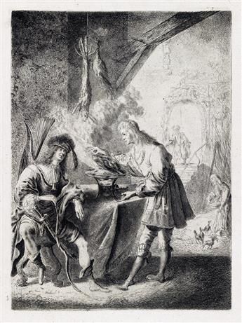 JAN GEORG VAN VLIET (after Rembrandt) Lot and his Daughters